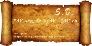 Sövegjártó Dóra névjegykártya